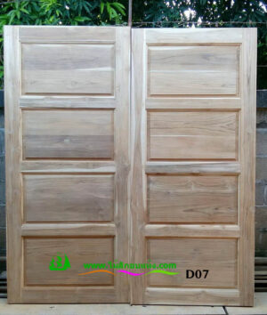 ประตูไม้สักบานเดี่ยว D07 - Image 3