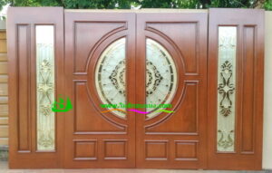 ประตูไม้สักกระจกนิรภัย A65 - Image 7
