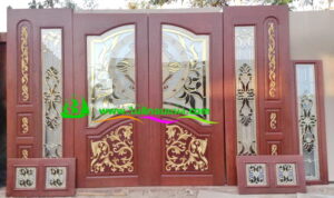Alternative view of ประตูไม้สักกระจกนิรภัย A71