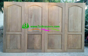 ประตูไม้สักบานเดี่ยว D105 - Image 5