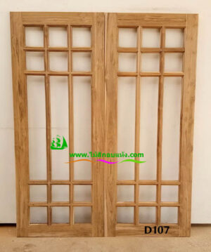 Alternative view of ประตูไม้สักบานเดี่ยว D107