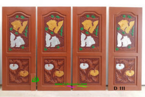 ประตูไม้สักบานเดี่ยว D111 - Image 3