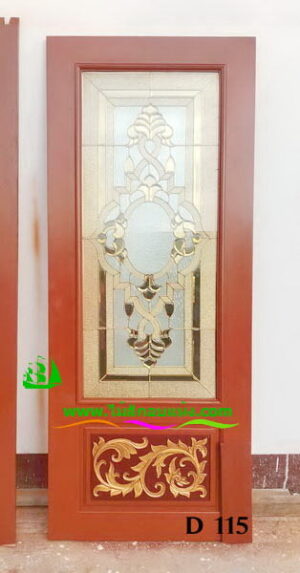 Alternative view of ประตูไม้สักบานเดี่ยว D115