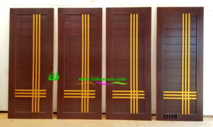 ประตูไม้สักบานเดี่ยว D118 - Image 6