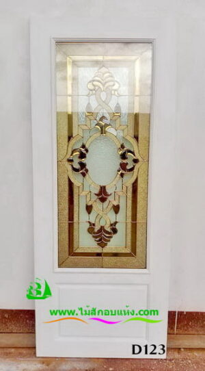 Alternative view of ประตูไม้สักบานเดี่ยว D123