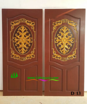 Alternative view of ประตูไม้สักบานเดี่ยว D13