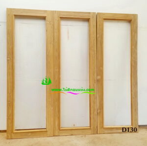 ประตูไม้สักบานเดี่ยว D130 - Image 3