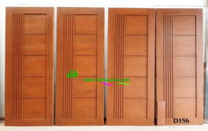 ประตูไม้สักบานเดี่ยว D156 - Image 5