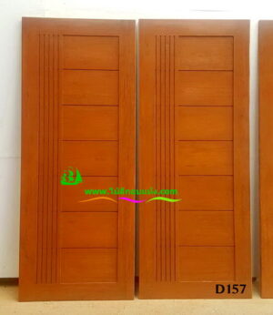 ประตูไม้สักบานเดี่ยว D157 - Image 4