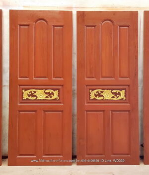 Alternative view of ประตูไม้สักบานเดี่ยว D18