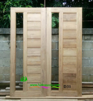 Alternative view of ประตูไม้สักบานเดี่ยว D31