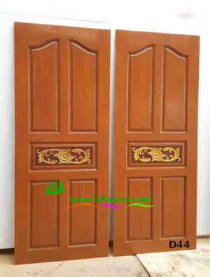 ประตูไม้สักบานเดี่ยว D44 - Image 3