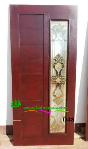 Alternative view of ประตูไม้สักบานเดี่ยว D48