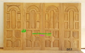 ประตูไม้สักบานเดี่ยว D53 - Image 3