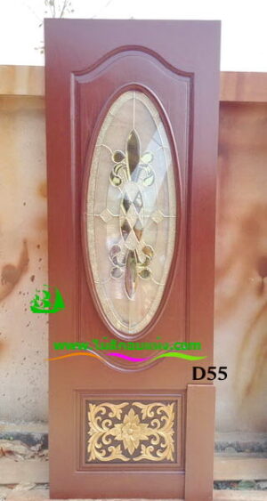 ประตูไม้สักบานเดี่ยว D55 - Image 5