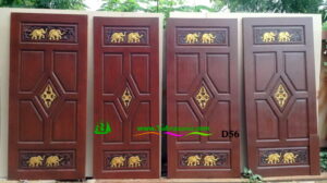 ประตูไม้สักบานเดี่ยว D56 - Image 4