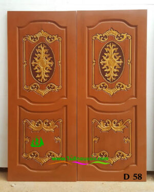 ประตูไม้สักบานเดี่ยว D58 - Image 4
