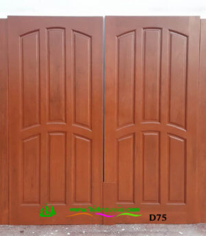 ประตูไม้สักบานเดี่ยว D75 - Image 4