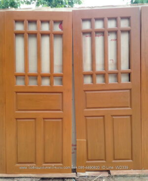 ประตูไม้สักบานเดี่ยว D77