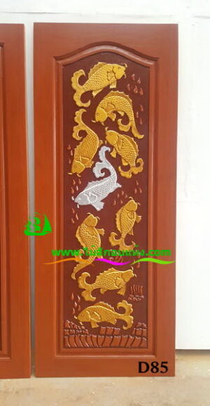 Alternative view of ประตูไม้สักบานเดี่ยว D85