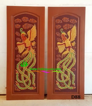 Alternative view of ประตูไม้สักบานเดี่ยว D88