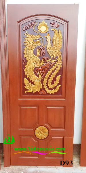 Alternative view of ประตูไม้สักบานเดี่ยว D93
