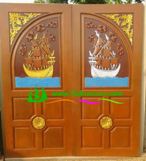ประตูไม้สักบานคู่ DD05