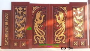 ประตูไม้สักบานคู่ DD104 - Image 4