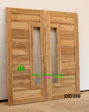ประตูไม้สักบานคู่ DD110 - Image 4