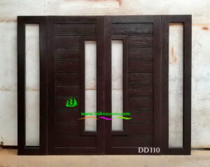 ประตูไม้สักบานคู่ DD110 - Image 5