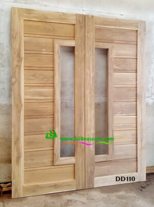 Alternative view of ประตูไม้สักบานคู่ DD110