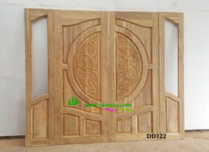 ประตูไม้สักบานคู่ DD122 - Image 3