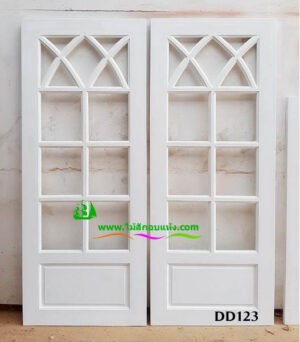 ประตูไม้สักบานคู่ DD123