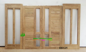 ประตูไม้สักบานคู่ DD125 - Image 3