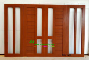 Alternative view of ประตูไม้สักบานคู่ DD125