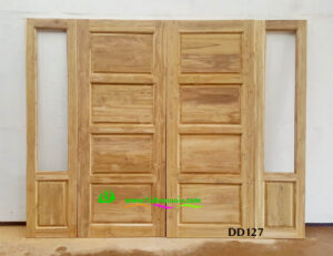 Alternative view of ประตูไม้สักบานคู่ DD127