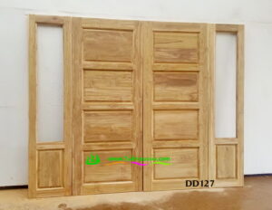 ประตูไม้สักบานคู่ DD127 - Image 3