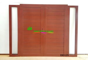 Alternative view of ประตูไม้สักบานคู่ DD129