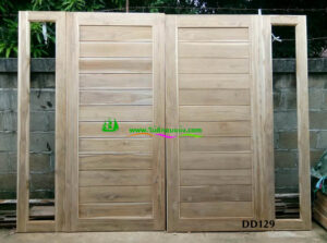 ประตูไม้สักบานคู่ DD129 - Image 4