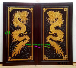 ประตูไม้สักบานคู่ DD132