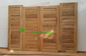 Alternative view of ประตูไม้สักบานคู่ DD134