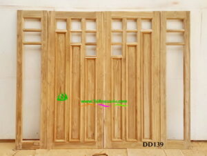 ประตูไม้สักบานคู่ DD139 - Image 2