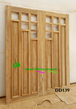 ประตูไม้สักบานคู่ DD139 - Image 5