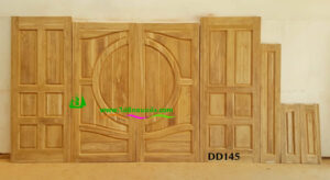 ประตูไม้สักบานคู่ DD145 - Image 4