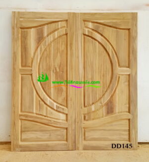 ประตูไม้สักบานคู่ DD145 - Image 3
