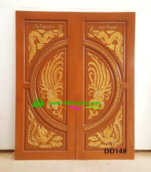 ประตูไม้สักบานคู่ DD148
