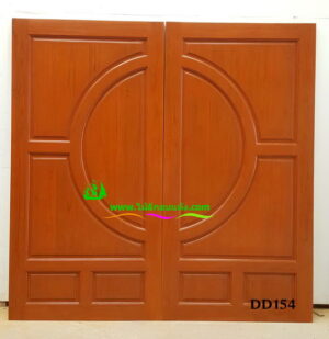 Alternative view of ประตูไม้สักบานคู่ DD154