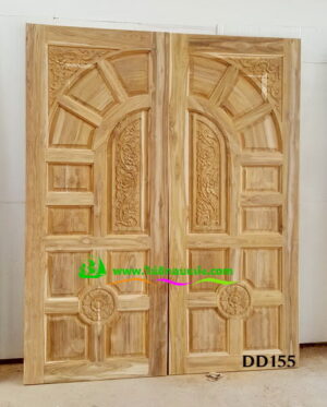 Alternative view of ประตูไม้สักบานคู่ DD155