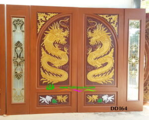 ประตูไม้สักบานคู่ DD164 - Image 2