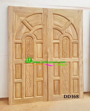 ประตูไม้สักบานคู่ DD168 - Image 2